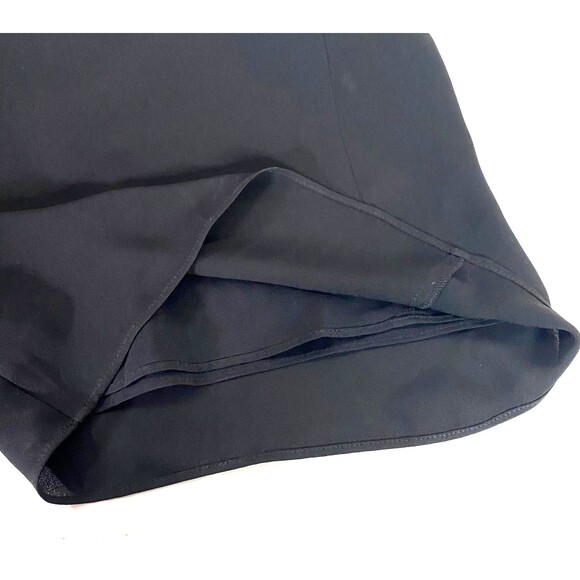 Theory Wide Leg Crepe Drawstring Pants Womens Small Black Lightweight Lined NWOT - Picture 12 of 16